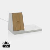 Ontario recycled plastic &amp; bamboo 3-in-1 wireless charger