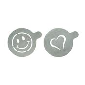 Securit Accessoires - Coffee Stencils - Stainless Steel 10x12,4x0,1cm - Pack of 6 image