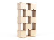 Modular Display Shelving – ESPOSIT Scacco Matto x8 Natural