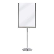 Securit Posterframes - U-Shaped A5 Metal Poster Frame and Chalkboard - Stainless Steel 15x41x8,5cm - Pack of 10