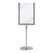 Securit Posterframes - U-Shaped A6 Metal Poster Frame and Chalkboard - Stainless Steel 11x31x8,5cm - Pack of 10