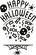 Securit Chalkmarkers - Window Stencils - A2 Halloween Window Designs - White - Pack of 6 image