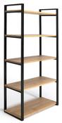 Loft Solid Oak Bookcase | Industrial Oak Shelving Ireland image