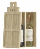 2 in 1 Wooden Wine gift box and Food Board image