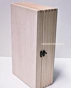 Hinged Lid 2 Bottle Box - Natural x25
