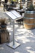 Menu Stand with laminated wooden panel