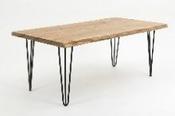 Nature Pin Live Edge Oak Dining Table | Custom Made Wooden Dining Table Ireland image