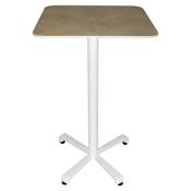 Fermob Sydney High Table 70 × 70 cm – Cotton White Base, Stone Effect Top image