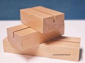 Wooden Block Menu Holders