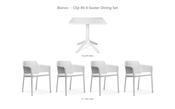 Nardi Clip 80 4-Seater Dining Set - Clip 80 Table + 4 Net Chairs image