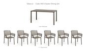 Nardi Cube 140 6-Seater Dining Set - Cube 140x80 Table + 6 Doga Armchairs image