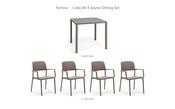 Nardi Cube 80 4-Seater Dining Set - Cube 80 Table + 4 Bora Chairs image