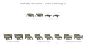 Nardi Maximo Grand Lounge Set - U-Shaped Sofa (8 Modules) + 2 Poufs + 2 Tavolino 80 Tables image