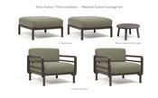 Nardi Maximo Sunset Lounge Set - 2 Maximo Armchairs + 2 Poufs + Tavolino 60 Table image