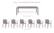 Nardi Rio Alu 140 Extensible 6-Seater Dining Set - Rio Alu 140 Table + 6 Tiberina Armchairs image