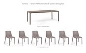 Nardi Tevere 147 Extensible 6-Seater Dining Set - Tevere 147 Table + 6 Tiberina Bistrot Chairs image
