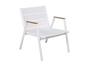 Pilotis V Aluminium Low Armchair Teak image