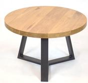 Oval Classic Solid Oak Round Coffee Table | Round Oak Coffee Table Ireland image