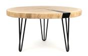 Oval Nature Live Edge Round Oak Coffee Table | Custom Made Ireland image