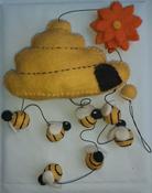 Felt beehive ceiling hanging
