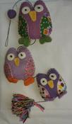 Woolen felt Owl hanging