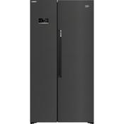 Beko American Style Fridge Freezer Black Steel | ASL1442VPZ image