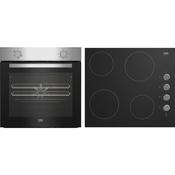 Beko Fan Oven And Ceramic Hob Pack | BBSF210SX