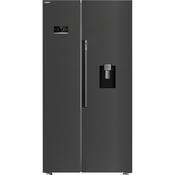 Beko American Style Fridge Freezer Black Steel | ASD2442VPZ image