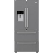 Beko 4 Door American Style Harvestfresh Frost Free Fridge Freezer Stainless Steel | GNE460520DVPX image