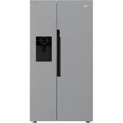 Beko 368/203 Litre American Frost Free Fridge Freezer Silver - Plumbed For Ice And Water - Harvest Fresh | ASP352VPX image