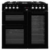 Beko 90cm Dual Fuel Range Cooker | Gas Hob | Black | KDVF90K