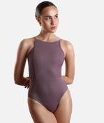 Balletcore High Neck Camisole Leotard, Ribbed Texture Dancewear - 2654 image