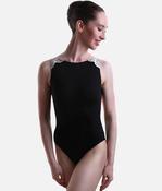 Fina Sleeveless Leotard with Lace Back and Round Neckline, Open Back Dancewear - 31707 image