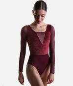 Iseult Velvet &amp; Tulle Long Sleeve Ballet Leotard - 31747 image