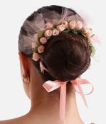 Ballerina Floral Hairpiece, Elegant Rose Dance Accessory - 5613