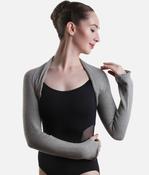 Long Sleeve Ballet Shrug, Knitted Dance Warm-Up with Thumb Holes - 6277 image