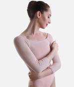Bamboo Knit Ballet Crop Top, Super Soft Long Sleeves Warm-Up - 6620