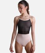 Camisole Ballet Leotard with Mesh Bodice &amp; Open Scoop Back - RDE1889