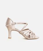 BL178 - Satin Latin Dance Shoes, Plaited Vamp &amp; Cushioned Insole image