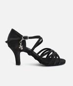 CHA CHA Satin Sandal for Latin Dance with Hybrid Sole, 3" Heel - BL304 image