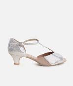 BL33 - Womens Sparkle Open-Toe Ballroom Shoes for Social &amp; Latin Dancing image