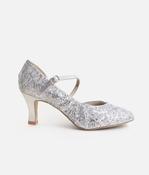BL504 - Womens Ballroom Practice Shoes with Criss-Cross Straps &amp; Suede Sole image