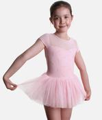 Girls Nora Floral Cap Sleeve Tutu Dress in Candy Pink - CL20012 image