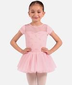 Girls Nora Floral Cap Sleeve Tutu Dress in Candy Pink - CL20012