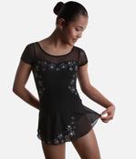 Girls Claire Mesh Wrap Skirt, Floral Pull-On for Tween Dancers - CR10005