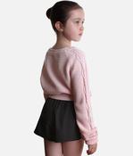 Girls Zoey Cable Knit Dance Sweater in Candy Pink - CZ30045 image