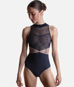 High Neck Ballet Leotard with Elegent Open Back - PANDIA CL Preludio image