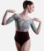 Professional Ballet Leotard with Floral Embroidery - VITTORIA GL Vigneto image