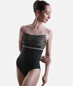 Camisole Ballet Leotard with Floral Lace, Icons Collection - GAIA DI Scotland image
