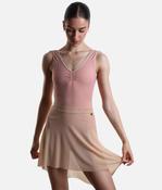 High-Low Mesh Ballet Skirt, Lightweight Pull-On Dance Skirt - NUBE